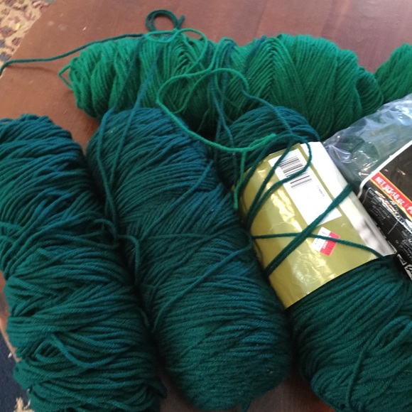 Other Mixed Lot Of Green Yarns Bag Grn 2 Poshmark